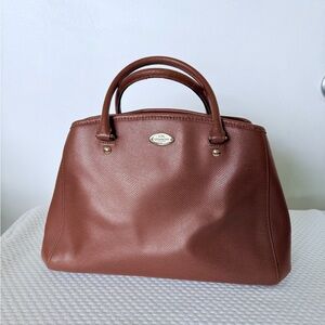 Coach Brown Leather Tote Bag with Timeless Design